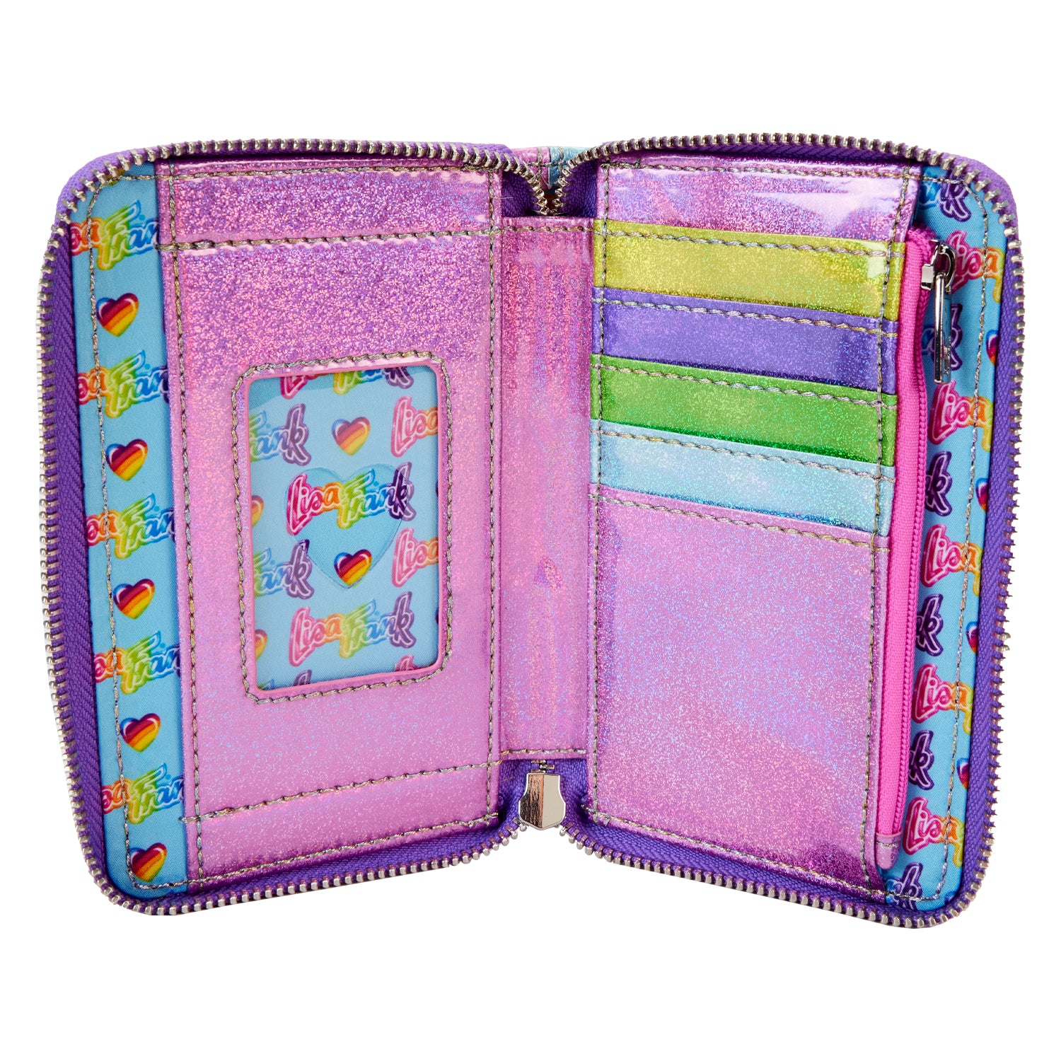 Holographic Glitter Color Block Wallet - Image 4