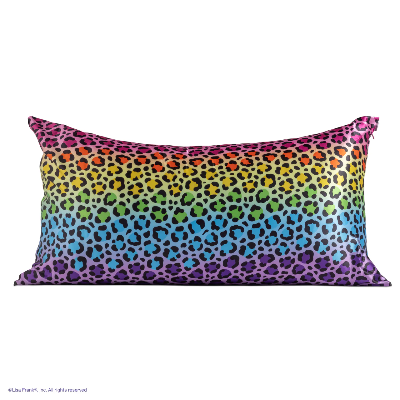 Lisa Frank x Kitsch King Satin Pillowcase in Rainbow Leopard - King - Image 4