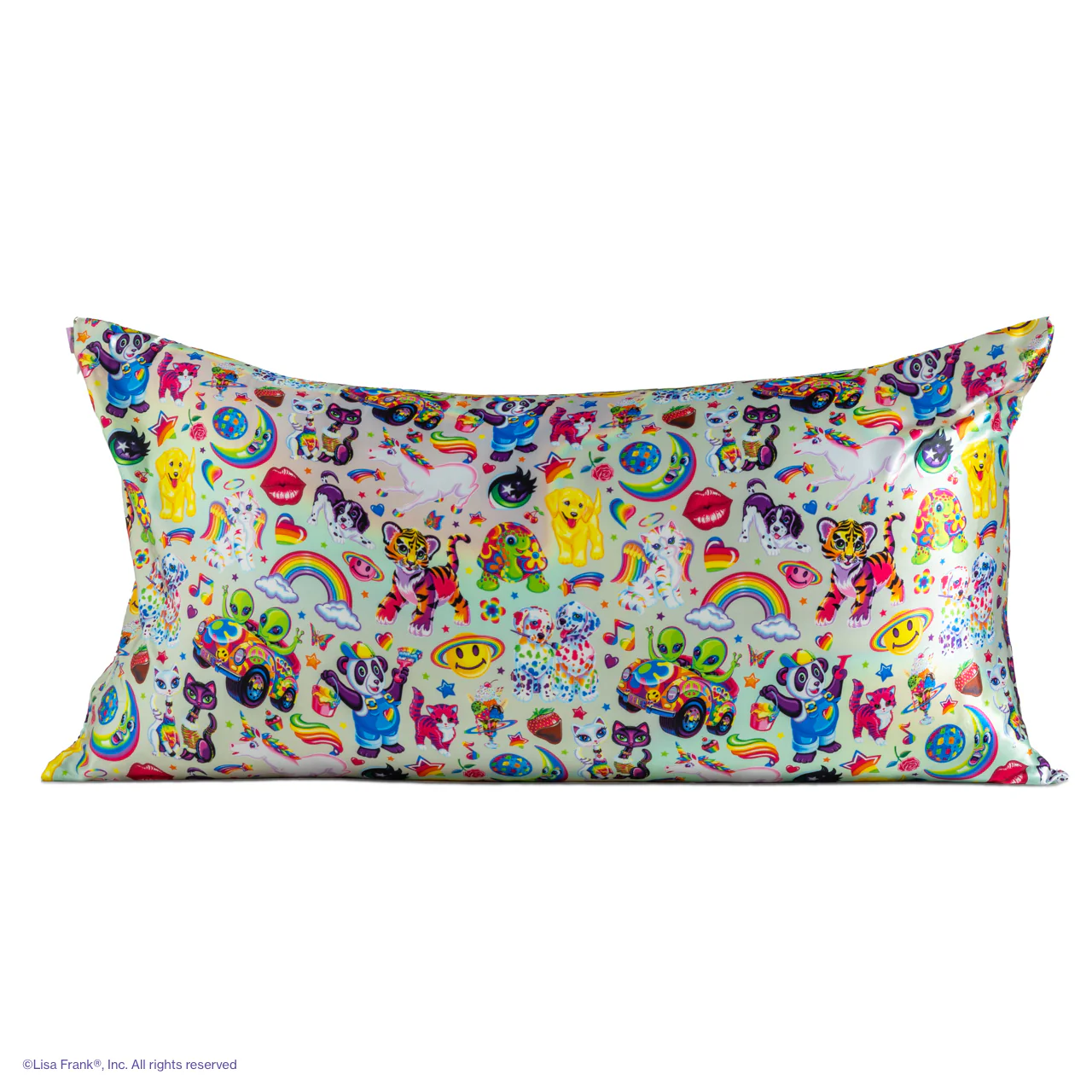 Lisa Frank x Kitsch Satin Pillowcase in The Fantastic World of Lisa Frank - King - Image 4