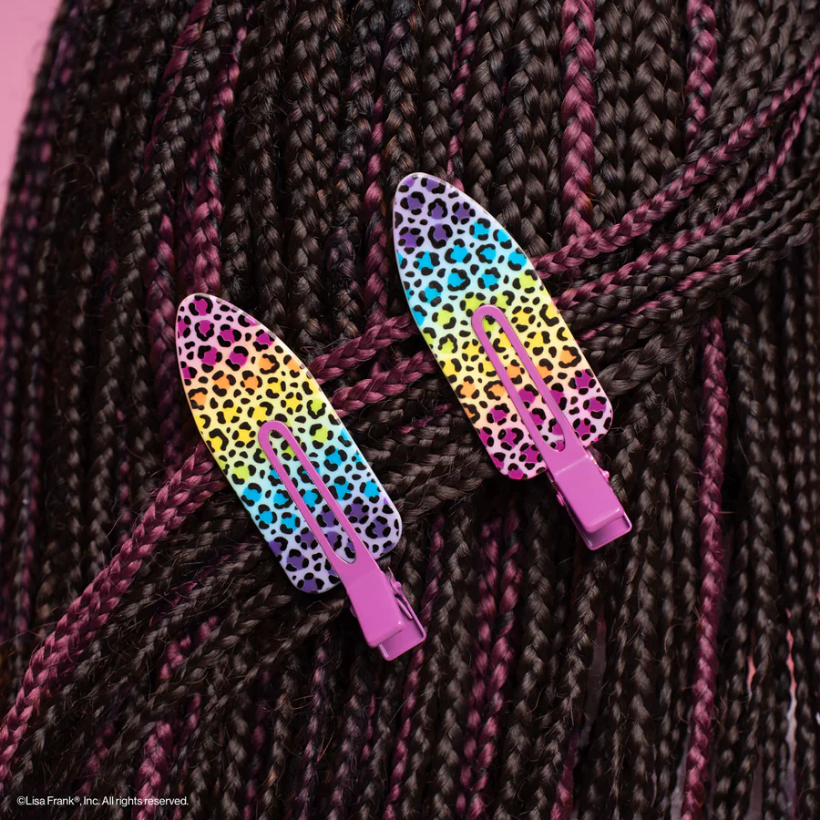 Lisa Frank x Kitsch XL Creaseless Clips in Rainbow Leopard - Image 3