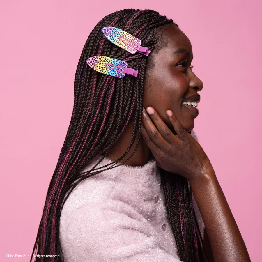 Lisa Frank x Kitsch XL Creaseless Clips in Rainbow Leopard - Image 4
